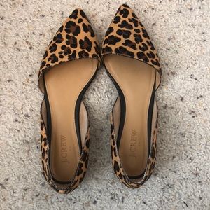J. Crew leopard pointed flats 🐆